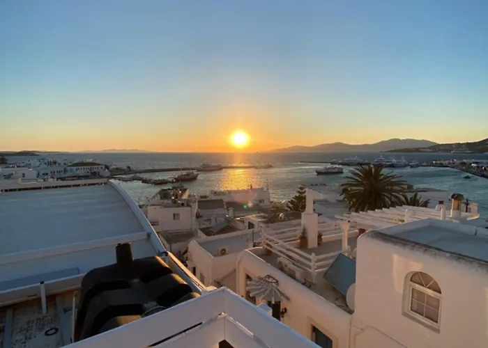 Daire Mooi Manto Sunset Loft Mykonos Town